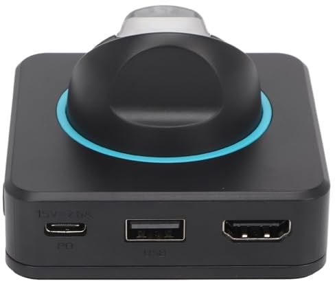 EIMSOAH TV Dock Station 5 in 1 USB Type C HD Multimedia Interface Compact Docking Station for OLED Lite, Portable Gaming Adapter for Family Living Room Entertainment