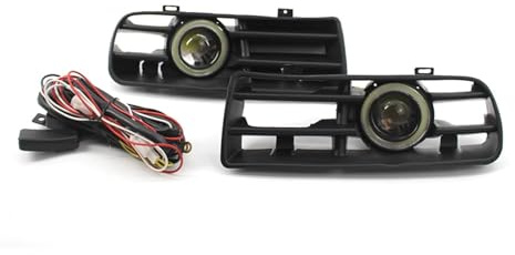 Nebelscheinwerfer vorne für VW Golf MK4 (1998–2004) mit Angel Eyes, LED-Tagfahrlicht, 1 Paar, weiß, Ersatz für Frontstoßstangengitter