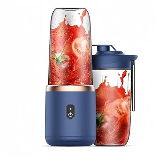 Blender, Mixeur Blender, Blender Smoothie avec 2 Gobelets de 400 ml, Blender Portable, Mini Blender, rechargeable,pour Faire des Jus, Smoothies, Milkshakes