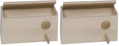 Nobby Wellensittich Nistkasten Loch rechts, 28,5 x 14 x 14 cm (Packung mit 2)