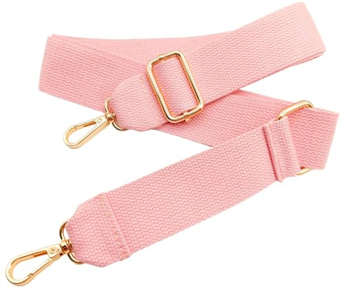 Verstellbarer Taschengurte zum Wechseln, Breite Schultergurt für Taschen Damen, 3.8cm Taschengurt mit Karabiner Gold, Schulterriemen für Damen Moderne Crossbody, Handtasche, Rosa, 704