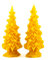 Naturra 2 100% Bienenwachskerzen Weihnachtsbaum handgegossen