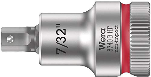 Wera 05003087001 8740 B HF Zyklop Bitnuss mit 3/8 Zoll-Antrieb, mit Haltefunktion für Innensechskantschrauben, 7/32 Zoll x 35 mm