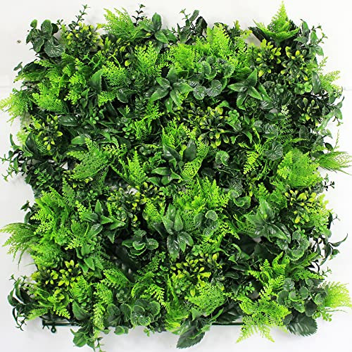 ULAND Artificial Plant Wall Panels, Pack of 12pcs 20x20, Greenery Hedges, Ivy Privacy Living Wall Fence Screening, Home Garden Outdoor Wall Decoration(A047,12)