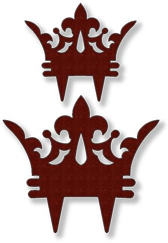 ARTTEC Krone Beetstecker (2er Set, Edelrost) - hochwertige Gartendeko aus Metall - Rostdeko für Garten, Balkon & Terasse - Metall Gartenstecker - Made in Germany