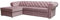 MOEBLO Chesterfield Ecksofa Sofa Couch Garnitur Stoff Samt (Velour) Glamour Wohnlandschaft - Avia (Rosa, Ecksofa Links, mit Schlaffunktion)