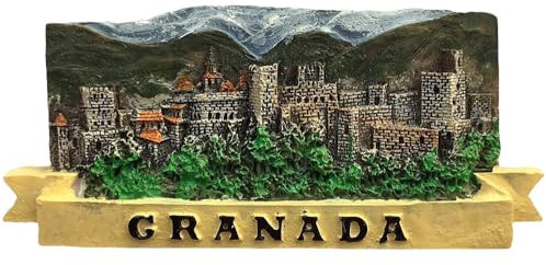 Imán de nevera 3D de Granada España para regalo de recuerdo de viaje para decoración del hogar o la cocina de Granada