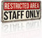 Megadecor Nummernschild, Vintage, aus Aluminium oder PVC – Staff Only 30 cm x 17 cm (Aluminium Dibond 3 mm).