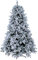 Albero di Natale Innevato Bianco 210 cm Effetto Naturale Folto con Pigne, Apertura Facile ad Ombrello, Arves