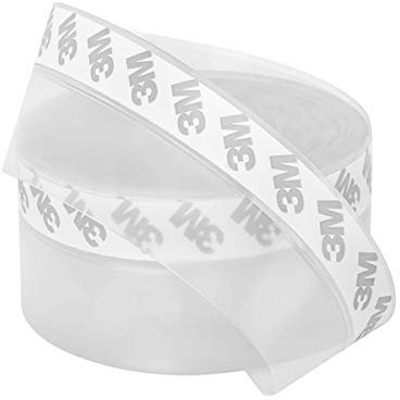 Bas de Porte Adhésif,5M x 45MM Transparent Bande D'étanchéité en Silicone Souple Adhésif Imperméable à l'Eau Isolement du Bruit pour Porte Fenêtre Anti Souris Fourmi Cafard Insectes