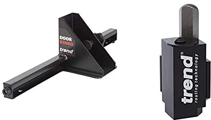 Trend D/STAND/A D Stand Carpentry Tool for Hinge and Door Installation, Black, 32-55mm & C Corner Wood Chisel for Square Hinge and Lock Face Fitting, Black, 70mm