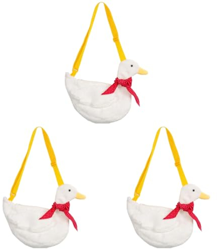 GALPADA Plüschrucksack Frauen 3 Stcs Niedliche Enten Umh?ngetasche Einzelumh?ngetasche Nylon Gans Handtasche Plüsch Geldbeutel Mini- ünz- Telefon Beutel für Frauen ?dchen Ententaschen