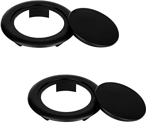 KINBOM 2 Juegos Tapa Sombrilla Mesa de Patio y Tapa, Inserto de Orificio de Sombrilla de Mesa de Patio Tapon para Mesa Jardin para Sombrilla Repuesto Accesorios para Exteriores Uso Jardín (Negro)