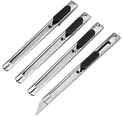 CWED 4PCS Taglierina di Utilità,Taglierino multiuso autobloccante, con corpo in lega di zinco)
