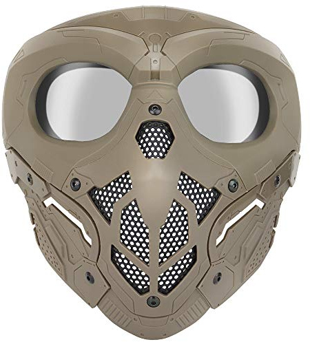 Tactical Lurker Masks Full Face Airsoft Paintball Mask with PC Len Protective Helmet Mask