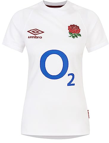 Umbro Womens England Rugby Home Shirt 2024 6 Nations Top White UK12