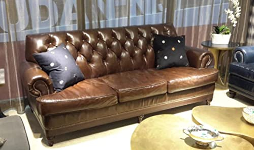 JVmoebel Sofa 3 Sitzer 100% Kunstleder Antik Stil Leder Couch Polster Sofas Sessel A28