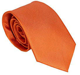 VIZENZO Corbata para hombres rayas (Naranja)