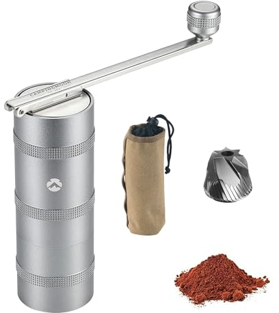 Campingmoon Manuelle Kaffeemühle für Camping, Edelstahl, mittelgroß, CC-152