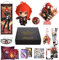 MOTAO Genshin Impact Box Diluc Merch Set - Plüschpuppe, Poster, Kissenbezug, Standfigur, Armband, Abzeichen, Schlüsselanhänger, Kartenhalter, 30 Lomo Karten, 50 Aufkleber (Diluc)