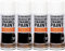 Pro-Kleen Radiator Enamel Spray Paint Black Satin 4 x 400ml - Heat Resistant up to 100ºC - For Radiators, Hot Pipes, Water Tanks & More - Fast Drying & No Primer Needed