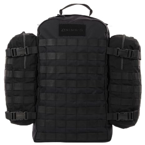 Zentauron Kampfrucksack M.A.R.S. SET, Militär Rucksack 30L+2×8L | Modulares MOLLE-Rucksacksystem mit ca. 46 L Gesamtvolumen, Rückenverstärkung – Made in Germany