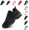 Hitmars Chaussure de Course Femme Respirante Légères Chaussures de Sport Gym Fitness Athlétiques Chaussures de Running Confortables Jogging Sneakers Noir EU 41