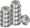 Kozelo 10Stk F693ZZ Flansch Kugel Lager - [3x8x4mm] Ersatz Rad Lager für Schubkarre Rasenmäher Hand LKW Achse Verwendung Chrom Stahl ABEC1
