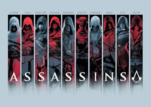 Displate Offiziell Assassin's Creed MetallPoster Magnetische Befestigung Inklusive Lizenziert Bilder Hochwertiges PosterAC Legacy Posters - All Assassins 45 cm x 32 cm