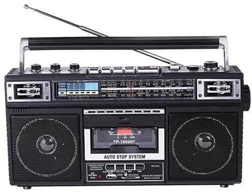 EVANEM Portable Bluetooth Cassette Player, Retro Radio And Recorder, Supports 3-band Radio, Am/fm Receiver Internet Radio, Supports Tf Card/usb Playback And Bluetooth