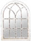 DRW Espejo de Pared con Forma de Ventana en maderta y en Blanco decape 79x4x110cm
