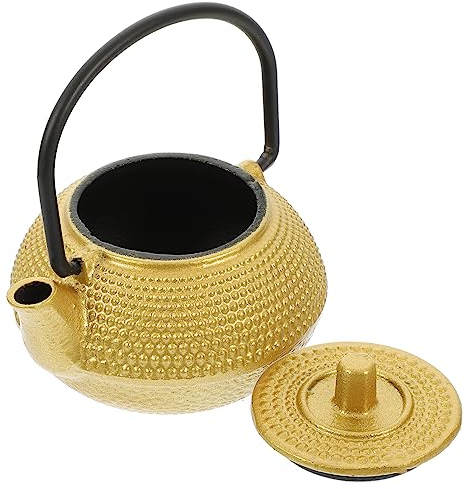 NAMOARLY Cast Iron Tea Kettle Small Teapot Vintage Stovetop Iron Kettle Chinese Japanese Style for Home Office Decorative Tea Brewing