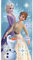 Disney Badetuch - Frozen 2 - Eiskönigin, Eiszauber, Strandtuch, Stradlaken, Badelaken, Motiv Elza, Anna und Olaf, 100% Baumwolle, 70 x 140 cm