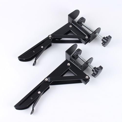 Guanici 2 Pieces Computer Desk Extension Bracket Desk Extension Folding Stand Desk Extension Bracket Extension Plate Support Rack for Computer Desks Office Desks Folding Extension Bracket (Black)