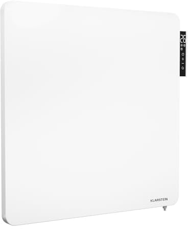 KLARSTEIN Radiador Electrico Bajo Consumo Infrarrojos, Estufa Pared 450W, Detección Ventana Abierta, Temporizador, Emisor Termico, Radiadores Bajo Consumo Electricos sin CO2