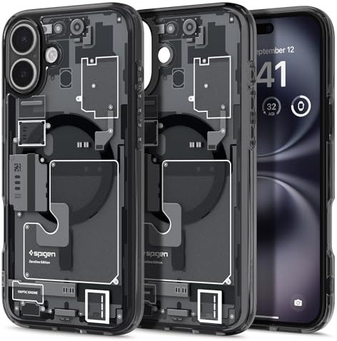 Spigen Ultra Hybrid Zero One MagFit Case for iPhone 16 [MagSafe Compatible] [Military-Grade Drop Protection] - Black