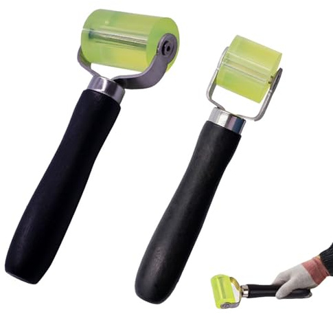 HAPPOW 2 Stück Andrückrolle, 30mm & 50mm Andruckrolle, Andrückwalze aus Silikon, Nahtroller für Tapete Kantenumleimer und PVC-Verschweißung | Professionelles Andruckrolle, Andrückwalze für Bodenbeläge Tapete Alubutyl Kantenumleimer und PVC-Verschweißung