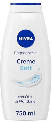 NIVEA Duschbad Creme Soft 750 ml, Reinigungs- und Feuchtigkeitscreme, Duschcreme angereichert mit Mandelöl, Vitaminen C, E und pflegenden Ölen mit zartem Duft