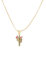 Fukugems 14K Gold überzogene Cubic Zirkonia Halskette zierliche Messing Kette Halskette für Frauen Gold Choker Halskette für Mädchen Kaktus Halskette