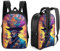 Kinder-Schulrucksack, Mann mit Hut, Pop-Art-Büchertaschen, lässiger Reiserucksack, 3D-Druck, für Jungen und Mädchen, großes Fassungsvermögen, Tagesrucksack, 43,2 cm