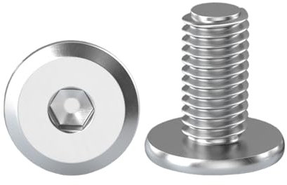 Drenky 10 Stück Schrauben mit Innensechskant Flachkopfschrauben M8 Linsenkopfschrauben Gewindeschrauben M8x10mm Edelstahlschrauben für Möbelmontage, Holzbearbeitungsprojekte