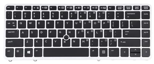 Teclado de reemplazo de Laptop para el Teclado de versión HP EliteBook 840 G1 US con luz de Fondo y apuntando