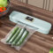 Vacuum Sealer Food Protector, 27 cm Vacuum food machine for Food Storage, Dry/wet mode food packaging machine, Perfect for Preserving Fresh Ingredients green