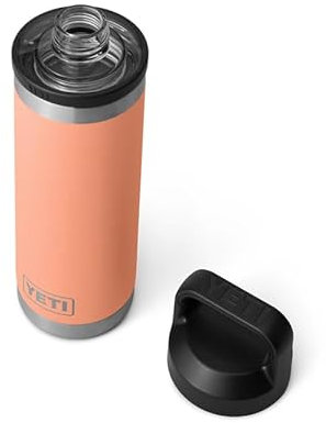 YETI Rambler Bottle Chug, Vaccum Insulated Stainless Steel Bottle with Chug Cap, Lowcountry Peach, 18 oz (532 ml)