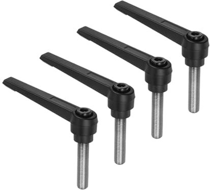 4 Stücke Klemmhebelgriffe, M8 x 40mm 304 Edelstahl Gewindebolzen Einstellbare Schnellspanner Ratsche Druckknopfbolzen Knöpfe