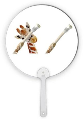 no/no Handventilator mit Giraffen-Motiv, Art-Deco, modisch, Kunststoff, rund, zum Basteln