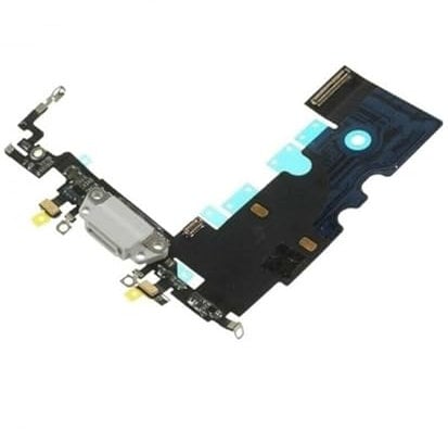 Genérico Charging Flex Cable Compatible for iPhone 8 / SE 2020 Microphone Connector White
