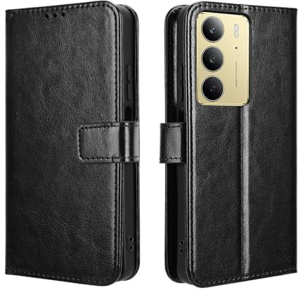 Heioloo Hülle für Realme C75 4G/realme 14x 5G Schutzhülle Klappbar Standfunktion Leder Stoßfest Handyhülle [Kartenfach] [Magnetverschluss]