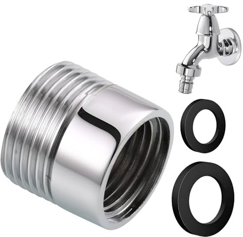 Adaptador de grifo de Latón, Adaptador de Conexión de Rosca de Manguera de 1/2 Pulgadas IG a 3/4 Pulgadas, Rosca de Latón, para Manguera de Lavadora, Lavavajillas