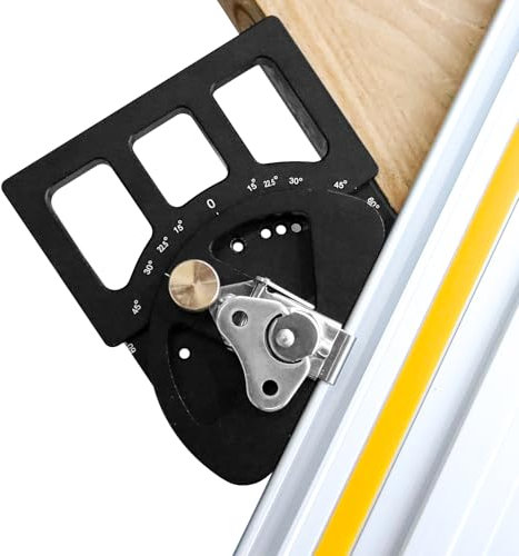 Sega circolare ad angolo regolabile con arresto rapido dell'angolo positivo da -60° a 60°, guida circolare ad angolo retto di 90 gradi, compatibile con Festool Makita Milwaukee
